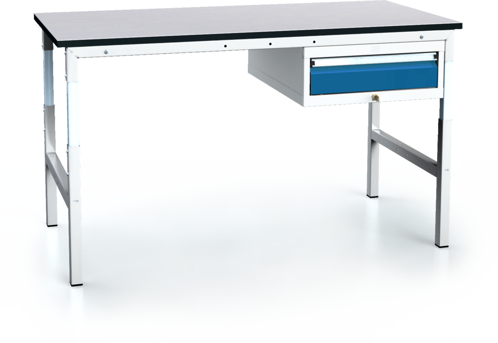 Pracovní stůl alsor PROFI - deska - podvěsný kontejner 681 - 1037 x 1500 x 700